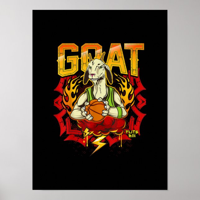 Affiche Don de chèvre de basket-ball (Devant)