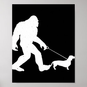 Affiche Don de chien  Bigfoot Walking Dachshund Funny Wien