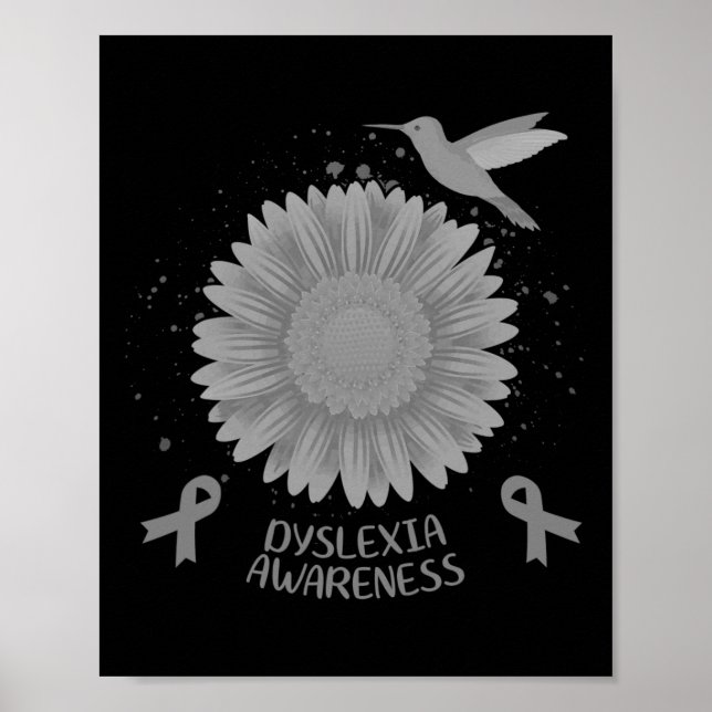 Affiche Don de colibri de tournesol de sensibilisation (Devant)