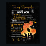 Affiche Don de fille |Lettre À Ma Fille Amour De Papa<br><div class="desc">Don de fille | À Ma Fille Je Veux Que Tu Saches Que Je T'Aime De Papa</div>