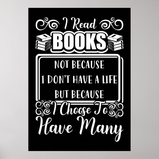 Affiche Don de lecteur J'ai beaucoup de livres (Devant)