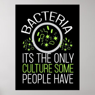 Affiche Don de scientifique Bactéries C'Est La Seule Cul