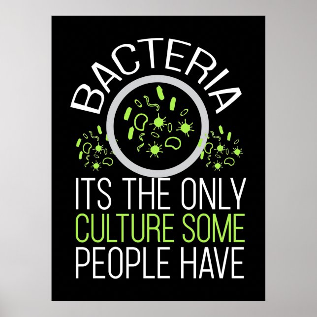 Affiche Don de scientifique | Bactéries C'Est La Seule Cul (Devant)