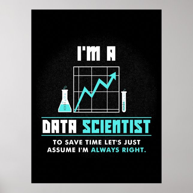 Affiche Don de scientifique | Je Suis Un Scientifique En D (Devant)