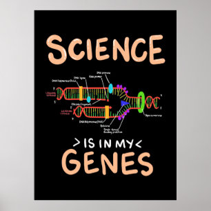 Affiche Don de scientifique   La science est dans mes gène