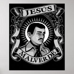 Affiche Don Jesus Malverde Héros mexicain Jesus Malverde