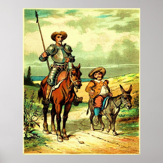 Affiche Don Quichotte et Sancho Panza (Devant)