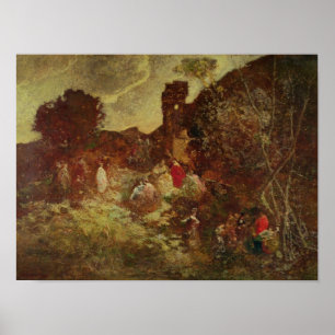 Affiche Don Quichotte et Sancho Panza, vers 1865