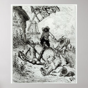 Affiche Don Quixote and the Windmills