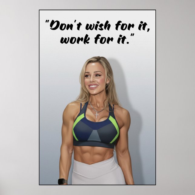 Affiche Don’t Wish For It, Work For It (Devant)