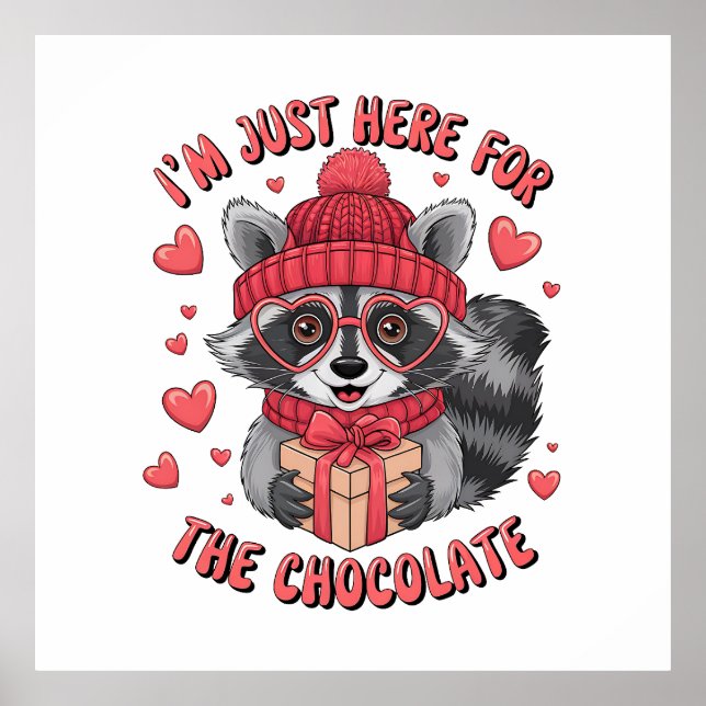 Affiche Don Valentine | Je Suis Juste Là Pour Le Chocolat (Devant)