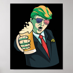 Affiche Donald Chanceux St Pattys Trump Saint Patrick Jour