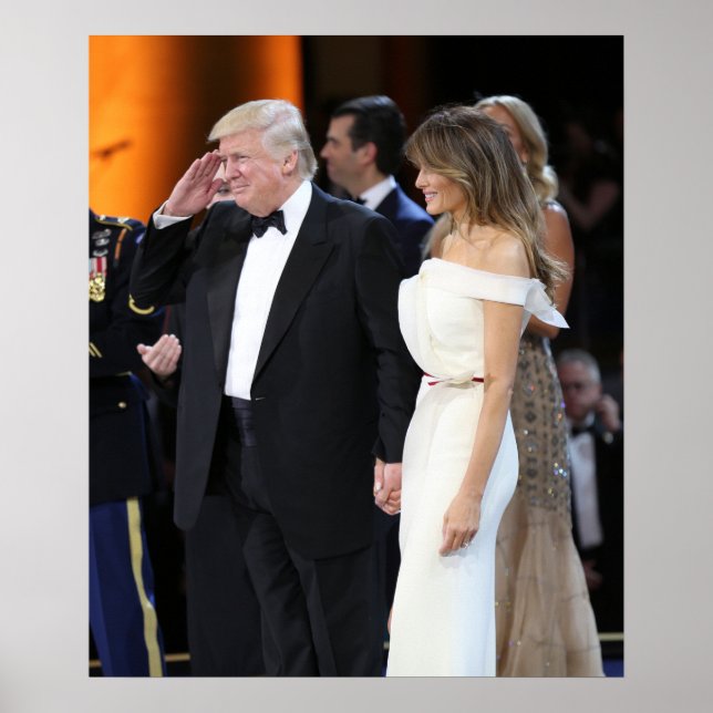 Affiche Donald & Melania Trump Le Jour De L'Inauguration (Devant)