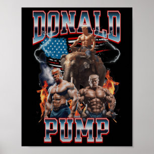 Affiche Donald Pump Trump Gym Pump Couverture de pompe