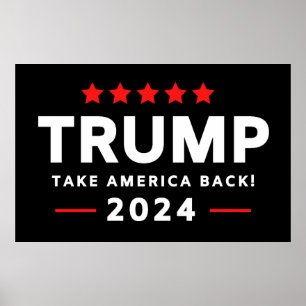 Affiche Donald Trump 2024 et l'Amérique