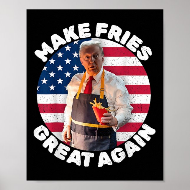 Affiche Donald Trump 2024 frite - Faire des frites G (Devant)