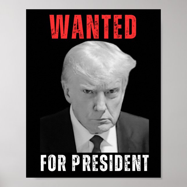 Affiche Donald Trump 2024 Recherché pour le président (Devant)