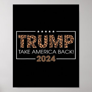 Affiche Donald Trump 2024 Reprendre l'Amérique Empreinte d