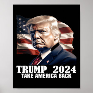 Affiche Donald Trump 2024 Reprenez l'Amérique Ck Élection 