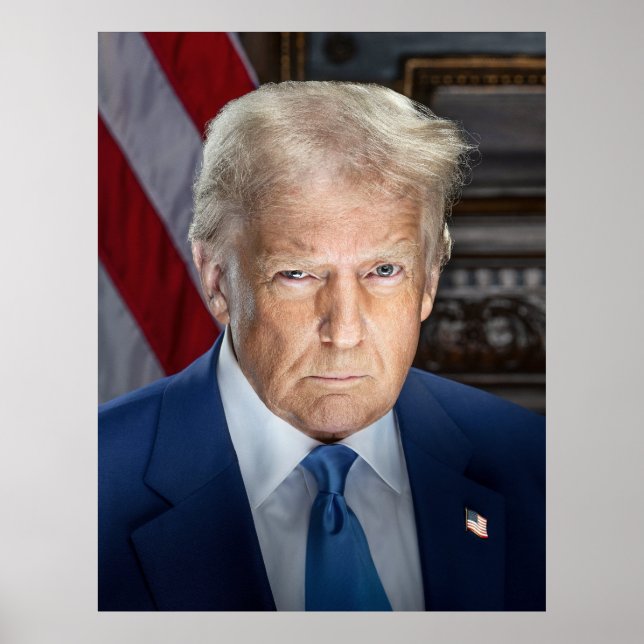 Affiche Donald Trump 2025 Portrait du président américain (Devant)