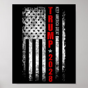 Affiche Donald Trump 2028 Garder l'Amérique grande électio
