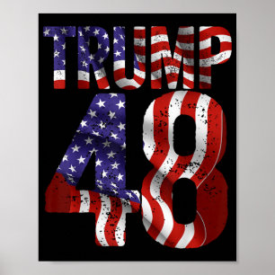 Affiche Donald Trump 2028 Trump 45 47 48e Président améric