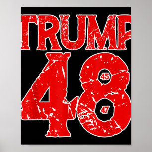 Affiche Donald Trump 2028 Trump 45e 47e 48e Président T