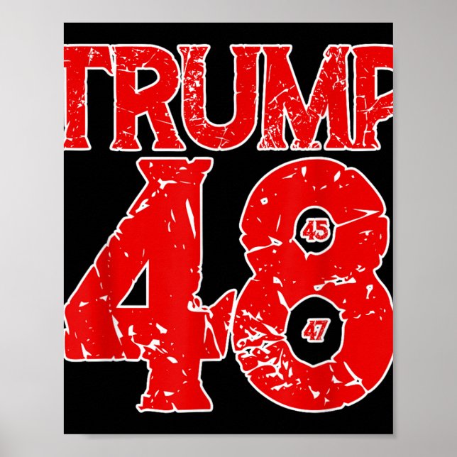Affiche Donald Trump 2028 Trump 45e 47e 48e Président T (Devant)