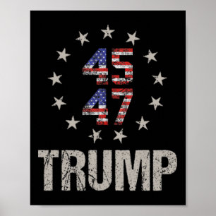 Affiche Donald Trump 47 Président des États-Unis 2024 Chem