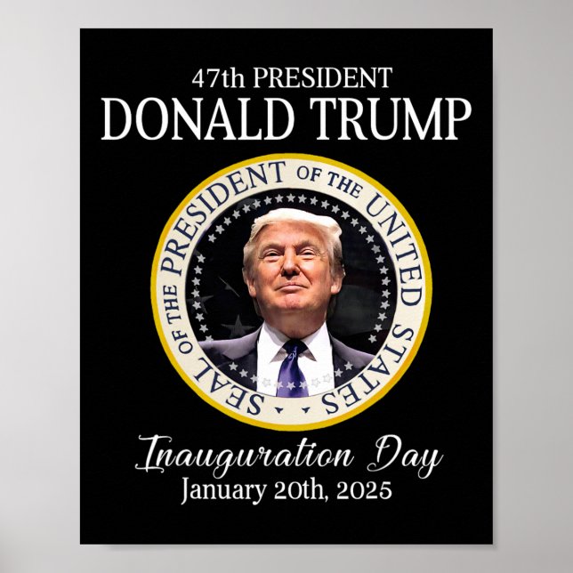 Affiche Donald Trump 47e inauguration du président 2025 Su (Devant)