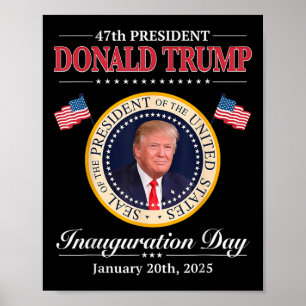 Affiche Donald Trump 47e investiture du président 2025 Sup