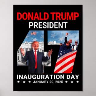 Affiche Donald Trump 47e Jour de l'investiture Janua