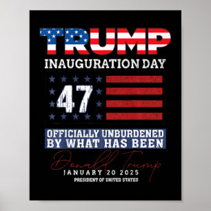 Affiche Donald Trump 47e président 2025 Inauguration États