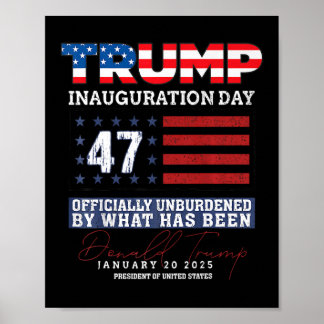 Affiche Donald Trump 47e président 2025 Inauguration États