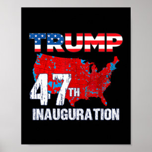 Affiche Donald Trump 47e président 2025 Inauguration États