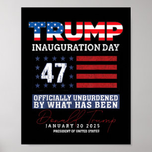 Affiche Donald Trump 47e président 2025 Inauguration États