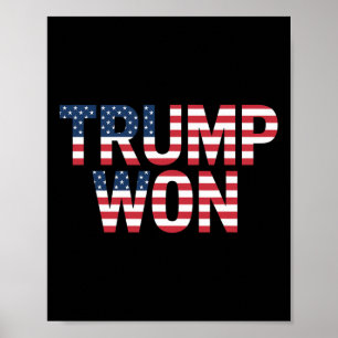 Affiche Donald Trump a gagné l'élection 2024 Républicain G