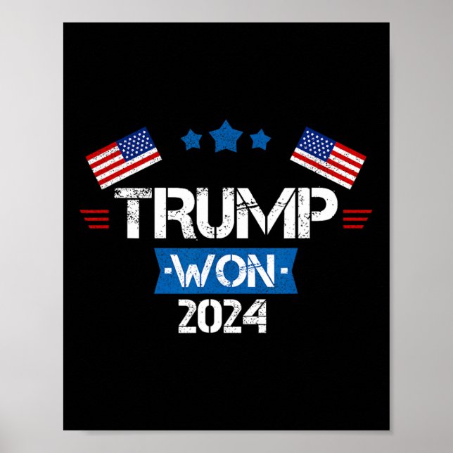 Affiche Donald Trump a gagné l'inauguration de l'élection  (Devant)