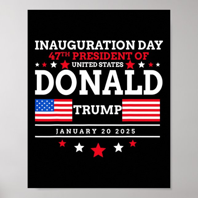 Affiche Donald Trump a gagné l'inauguration de l'élection  (Devant)