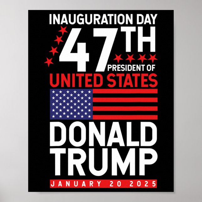 Affiche Donald Trump a gagné l'inauguration de l'élection  (Devant)