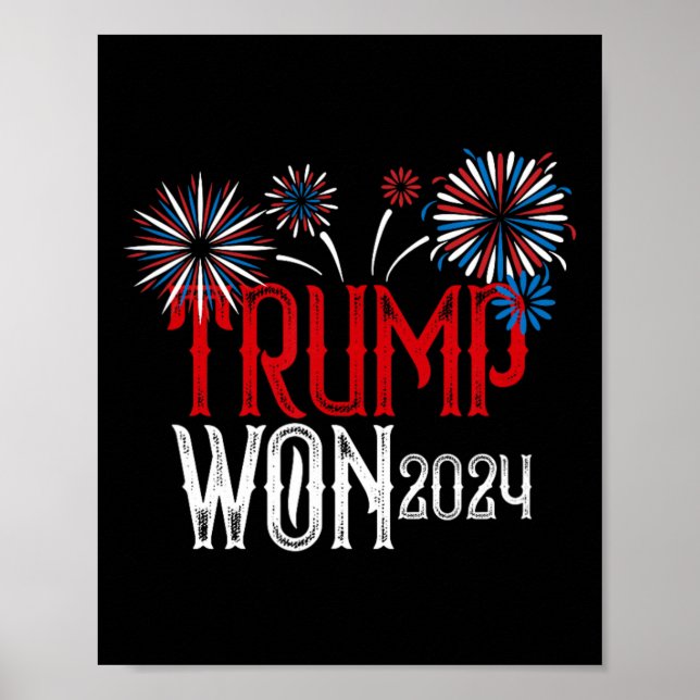 Affiche Donald Trump a gagné l'inauguration de l'élection  (Devant)