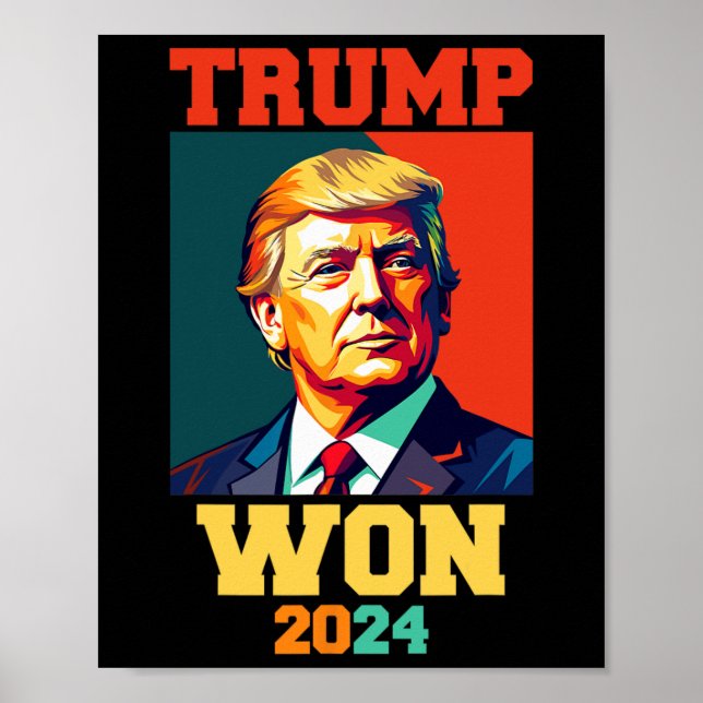 Affiche Donald Trump a gagné l'inauguration de l'élection  (Devant)