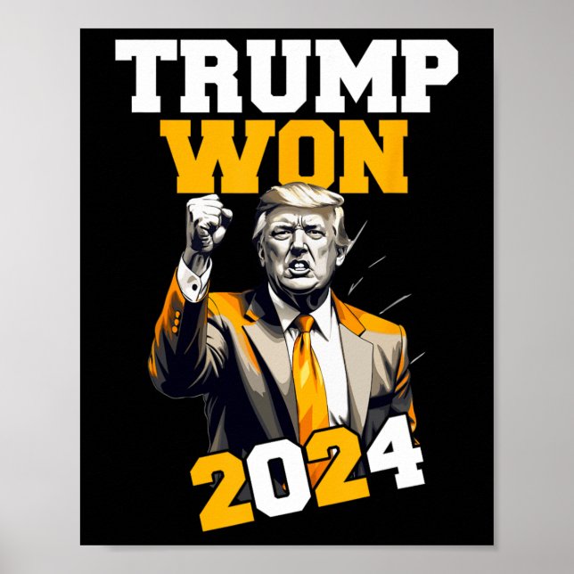 Affiche Donald Trump a gagné l'inauguration de l'élection  (Devant)