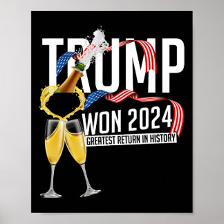 Affiche Donald Trump a gagné l'inauguration de l'élection