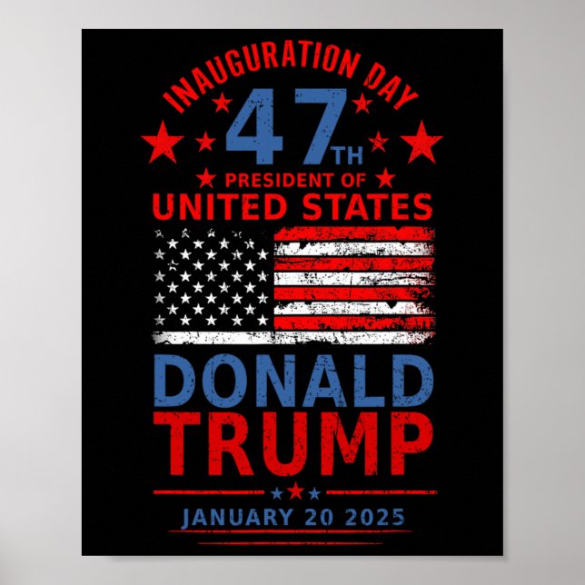 Affiche Donald Trump a gagné l'inauguration de l'élection  (Devant)