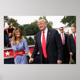 Affiche Donald Trump Avec La Première Dame Melania