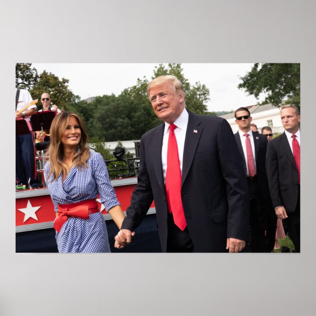 Affiche Donald Trump Avec La Première Dame Melania (Devant)