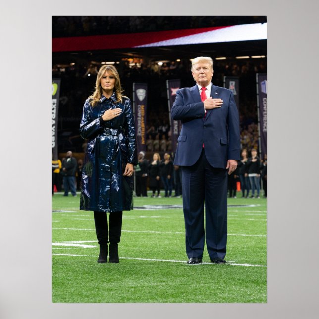 Affiche Donald Trump Avec La Première Dame Melania (Devant)