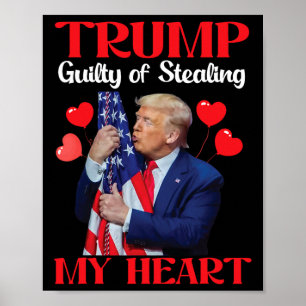 Affiche Donald Trump avec le drapeau américain Trump coupa
