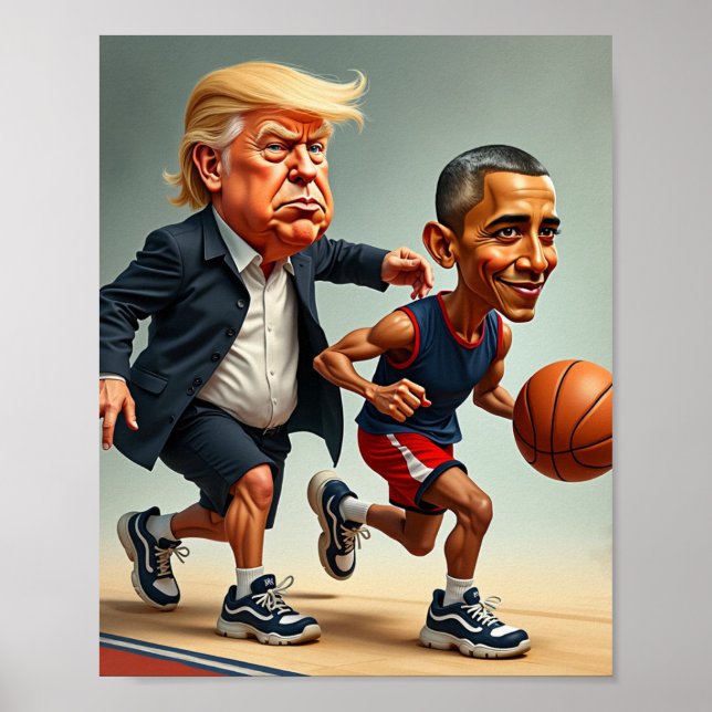Affiche Donald Trump Barack Obama (Devant)
